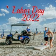 Family at the beach on Labor Day 2022